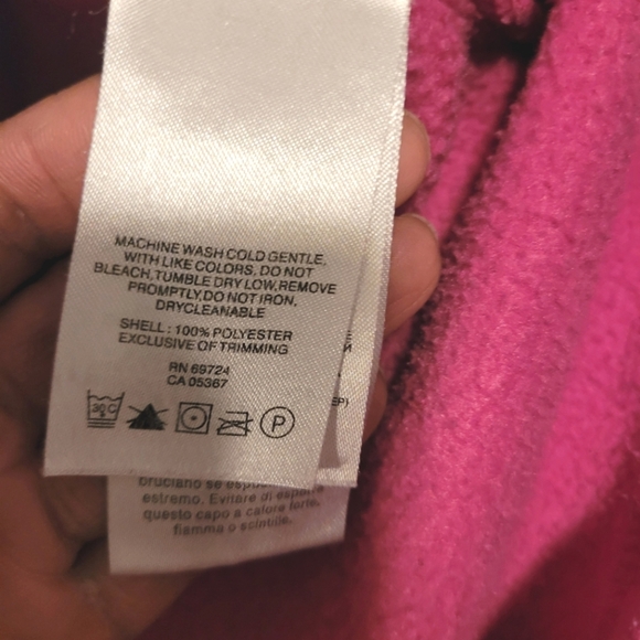 COLUMBIA Women's 2X plus size Fuchsia Pink full zip warm cozy fleece jacket - Picture 9 of 13